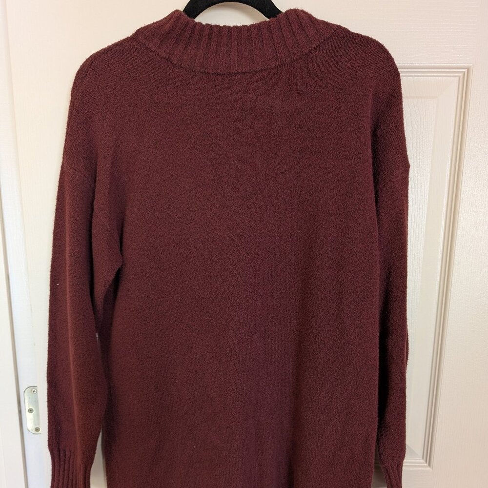 Burgundy sweater dress